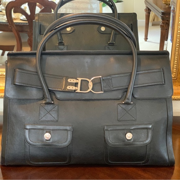 Dior Black Leather Tote Bag - Picture 1 of 4